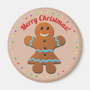 Cute Gingerbröd Woman Magnet