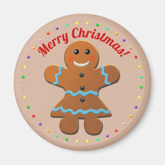 Cute Gingerbröd Woman Magnet