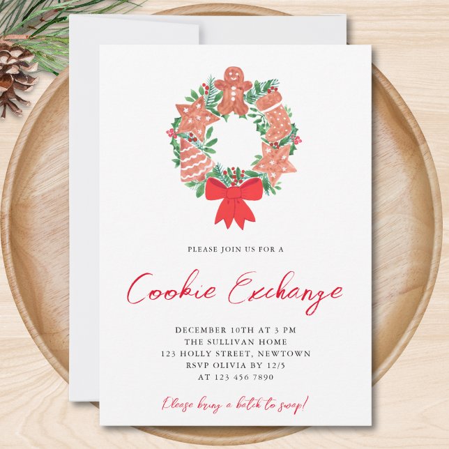 Cute Gingeregentligen Cookie Exchange Party Helgda Inbjudningar (Skapare uppladdad)
