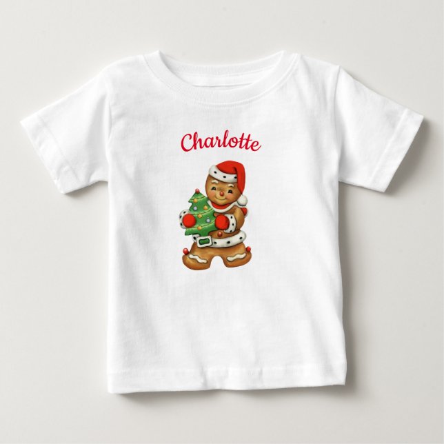 Cute Gingertea Cookie personlig namn T Shirt (Framsida)