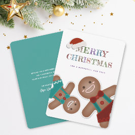 Cute Gingertea Cookies God jul Julkort
