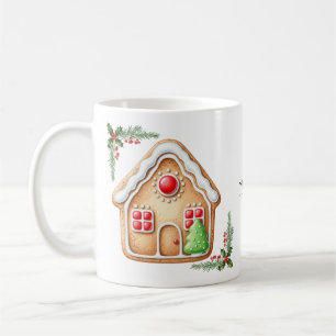Cute Gingertea House Anpassningsbar Gift jul Mugg
