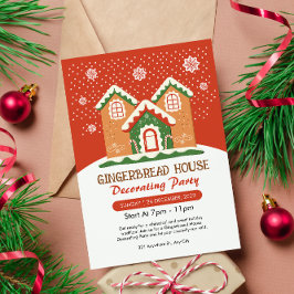 Cute Gingerwab House Decorating Party Inbjudningar
