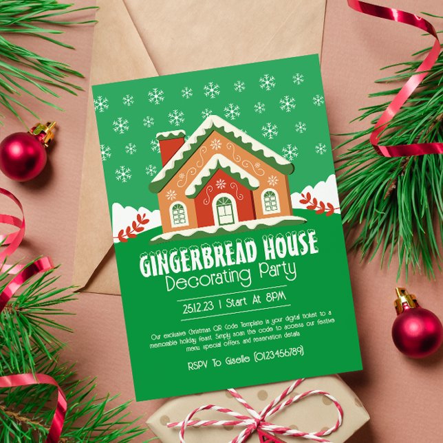 Cute Gingerwab House Decorating Party Inbjudningar (Skapare uppladdad)