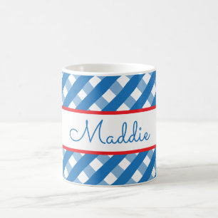 Cute Gingham Personlig mugg