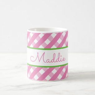 Cute Gingham Personlig mugg