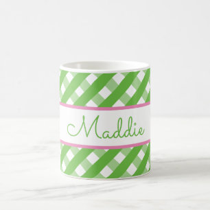 Cute Gingham Personlig mugg