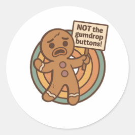 Cute Gingy Cookie Sticker Runt Klistermärke