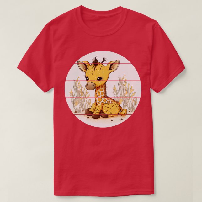 Cute Giraffe 1 T Shirt (Design framsida)