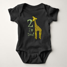 Cute Giraffe 2:a födelsedagen Tee