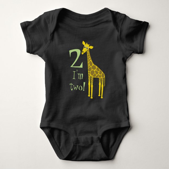 Cute Giraffe 2:a födelsedagen Tee (Framsida)