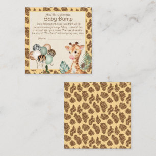 Cute Giraffe Animal Print Baby Bump Game Tilläggskort