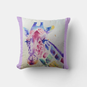 Cute Giraffe Animal Watercolor Pashion Kudde