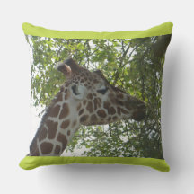 Cute Giraffe Ansikte Dekorativ kudde