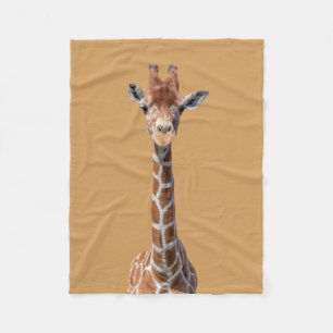Cute giraffe ansikte fleecefilt