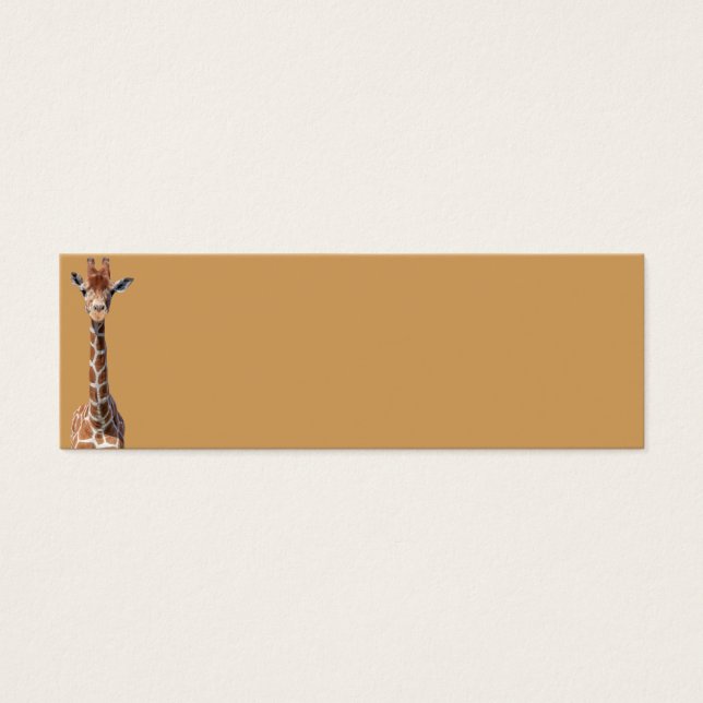 Cute giraffe ansikte litet visitkort (Framsidan)