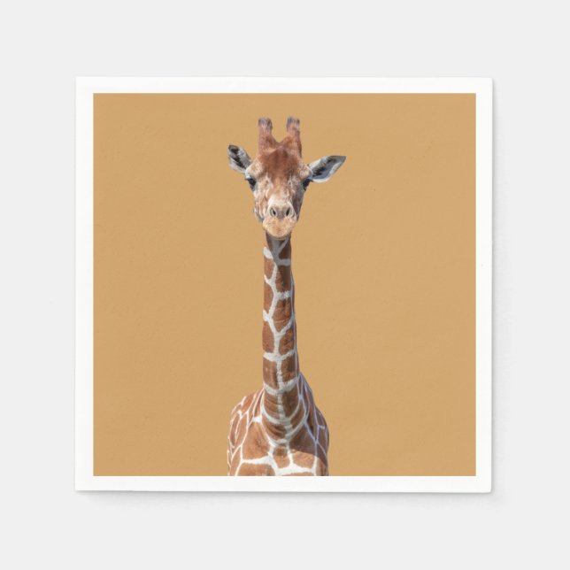 Cute giraffe ansikte pappersservett (Framsidan)