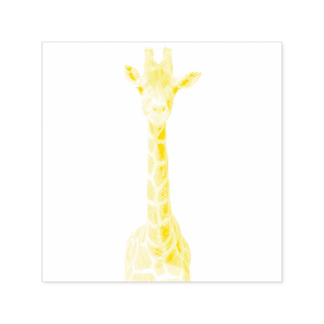 Cute giraffe ansikte självfärgande stämpel (Design)
