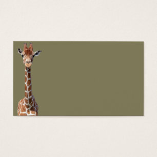 Cute giraffe ansikte visitkort