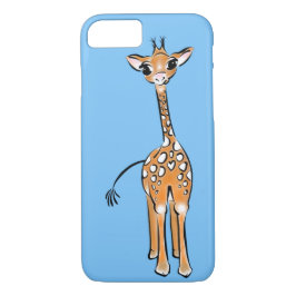 Cute Giraffe - baby blue