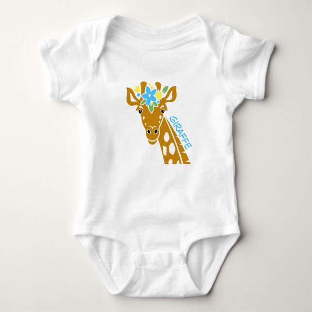 Cute Giraffe Baby T Shirt (Framsida)