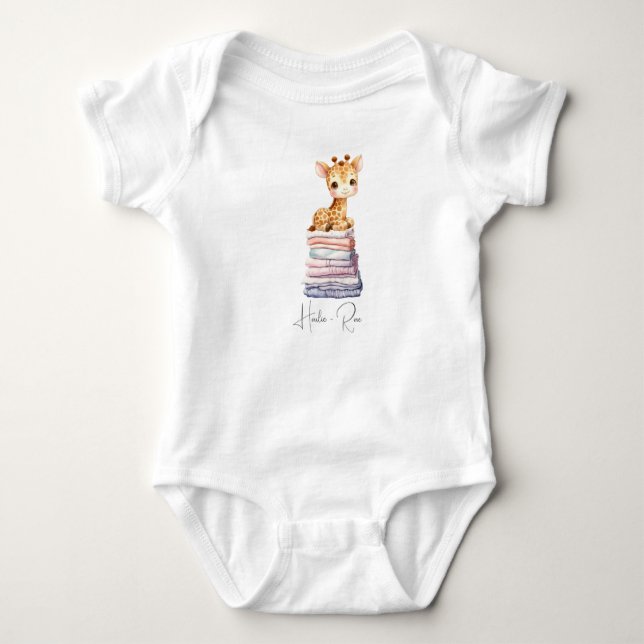 Cute Giraffe Baby T Shirt (Framsida)