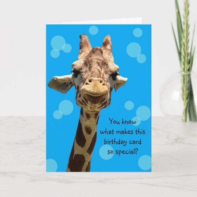 Cute Giraffe Birthday Card för alla Kort (Framsida)