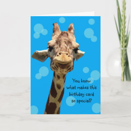 Cute Giraffe Birthday Card för alla Kort