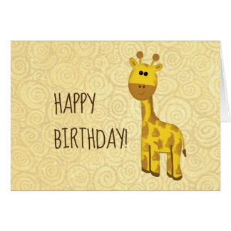 Cute Giraffe Birthday Card Hälsningskort