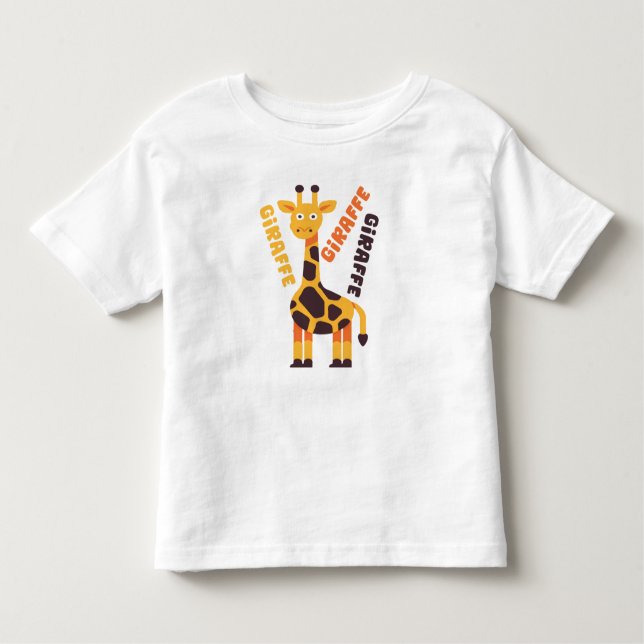 Cute Giraffe, Birthday Gift T Shirt (Framsida)