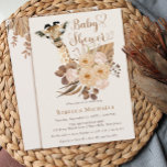 Cute Giraffe Boho, torkade gräs, babyskor Invita Inbjudningar<br><div class="desc">Rustik modern boho giraffe safari-design med torkade gräs och ro "Baby Shower"-skripttextdesign (observera: Skripttext kan endast redigeras av designer-meddelande-designer före beställning om du behöver ändra texten). Naturliga jordtoner av rost,  brun,  mörk oliv grönt,  sandbeige och lätt terrakotta med  rosa. Sammansatt design efter Helgdag Hearts-design.</div>