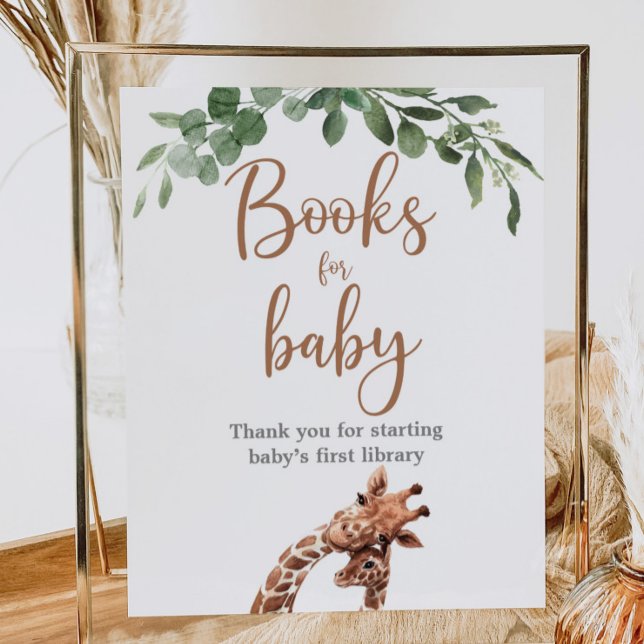 Cute giraffe bokar för baby-tecken poster (Skapare uppladdad)