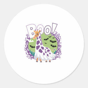 Cute Giraffe Boo Ghost Halloween Costume Zoo Älska Runt Klistermärke