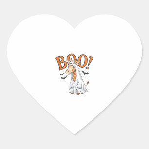 Cute Giraffe Boo Halloween Costume Zoo Älskare _10 Hjärtformat Klistermärke