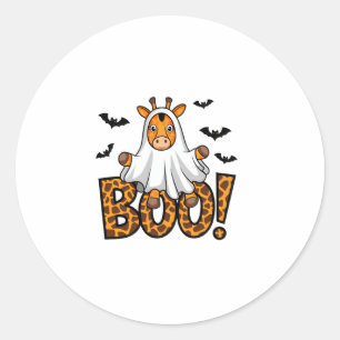 Cute Giraffe Boo Halloween Roligt Costume Zoo Älsk Runt Klistermärke