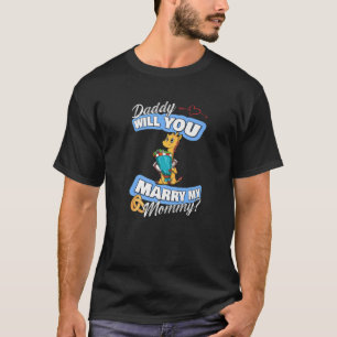 Cute Giraffe Bröllop erbjuder pappa att du ska gif T Shirt