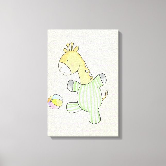 Cute Giraffe Canvastryck (Framsida)