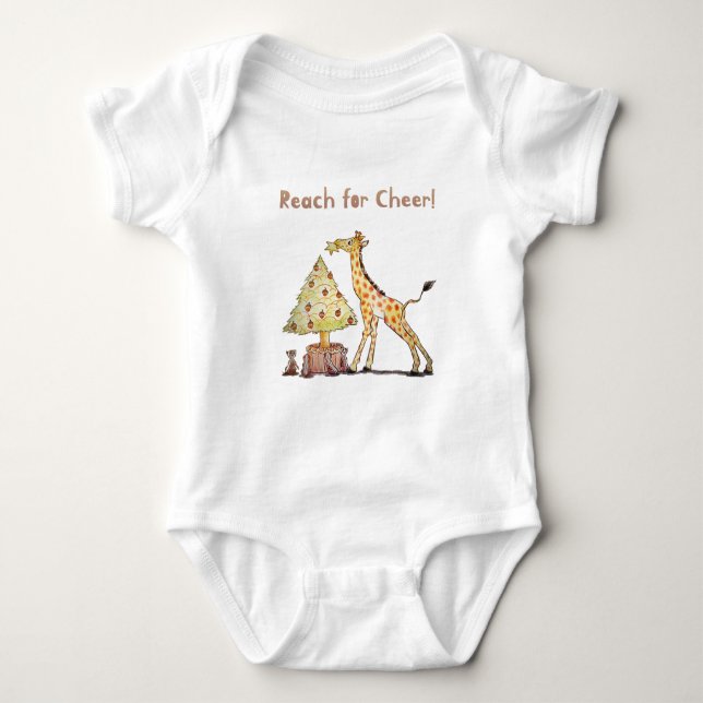  Cute Giraffe Christmas – Hand-Drawn Art T Shirt (Framsida)