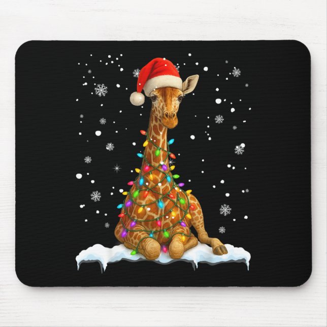 Cute Giraffe Christmas Light Funny Giraffe Lover X Musmatta (Framsidan)