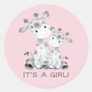 Cute Giraffe Det är ett favoritmärke. Runt Klistermärke