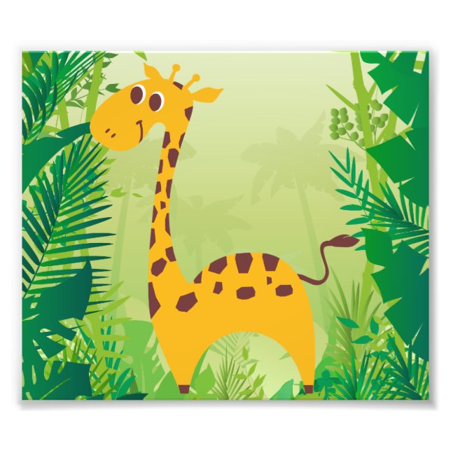 Cute Giraffe Fototryck (Framsidan)