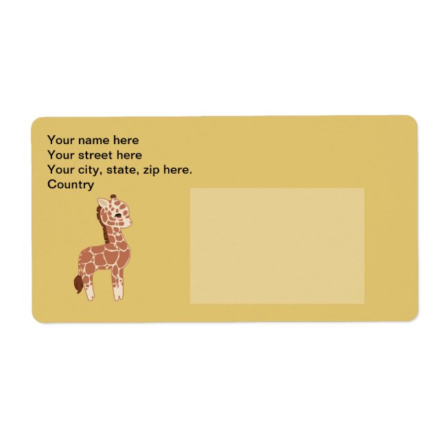 Cute Giraffe Fraktsedel (Framsidan)