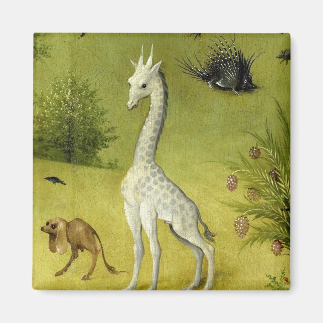 Cute Giraffe Garden - Bochs innersta glädje Magnet (Framsidan)
