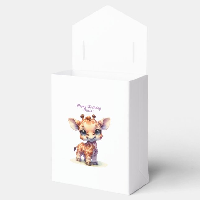 Cute giraffe grattis på födelsedagen presentaskar (Öppnad)