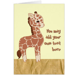 Cute Giraffe Hälsningskort