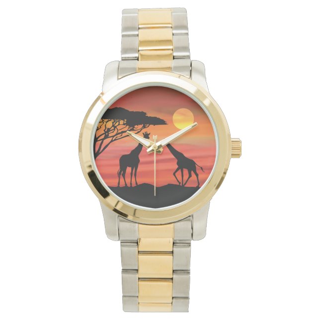 Cute Giraffe i Serengeti Armbandsur (Framsida)