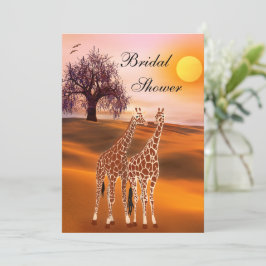 Cute Giraffe Inbjudningskort för möhippan