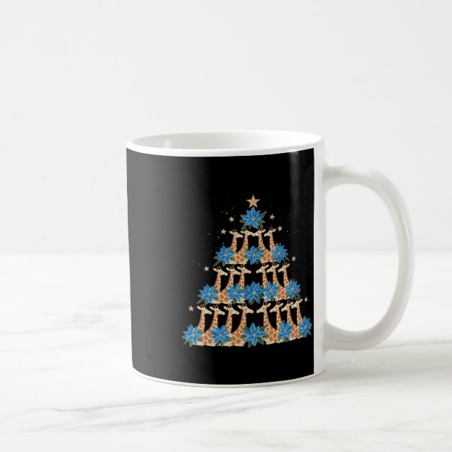 Cute Giraffe Julgran Giraffe Älskare Julafton Ho Kaffemugg (Höger)