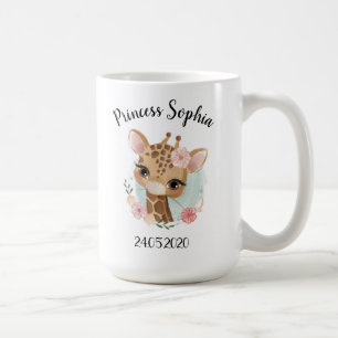 Cute Giraffe Jungle Animal Birdday Baby Shower Kaffemugg