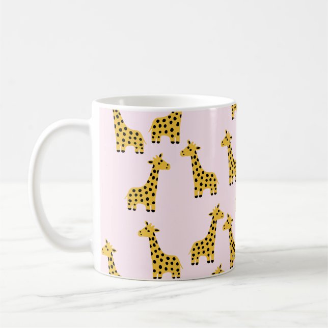 Cute Giraffe-kaffe Mugg (Vänster)